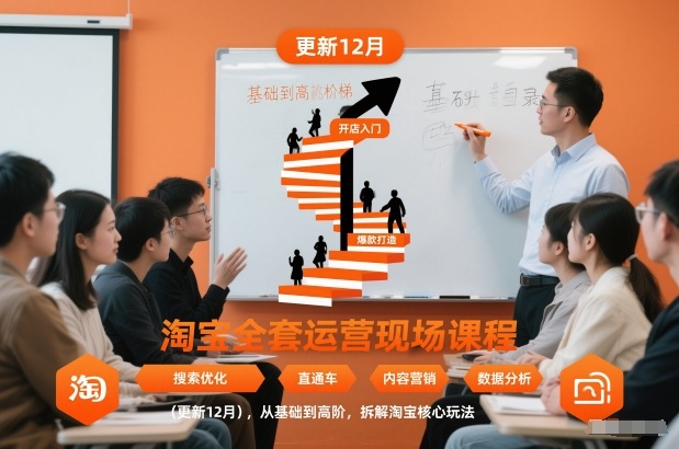 淘宝全套运营现场课程(更新12月)，从基础到高阶，拆解淘宝核心玩法-搞钱日记