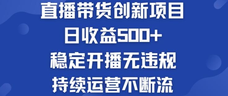 淘宝无人直播带货创新项目：日收益500+  稳定开播无违规  持续运营不断流【揭秘】-搞钱日记
