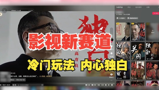 最新影视解说玩法，人物独白，30天涨粉24万+，全流程拆解【揭秘】-搞钱日记
