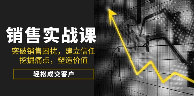 销售实战课，突破销售困扰，建立信任，挖掘痛点，塑造价值，轻松成交客户-搞钱日记