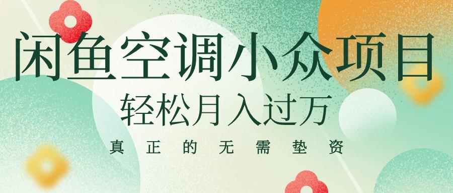 闲鱼卖空调小众项目 轻松月入过万 真正的无需垫资金-搞钱日记