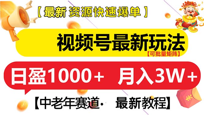 视频号最新玩法 中老年赛道 月入3W+-搞钱日记