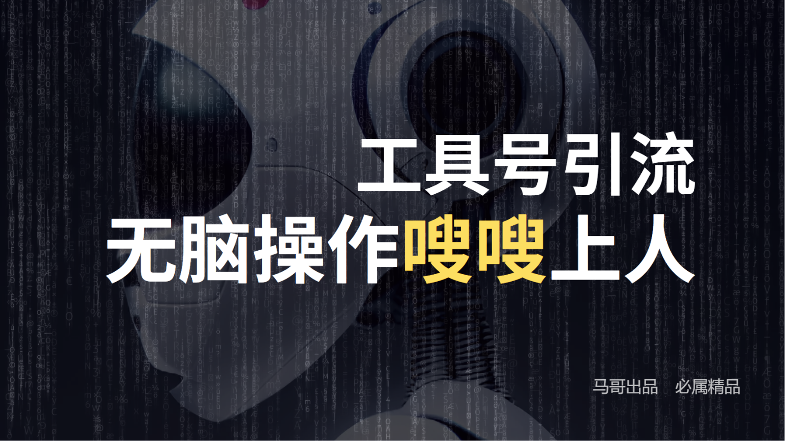 工具号高效引流法，嗖嗖上人，日引1000+，直接搬运，无脑操作-搞钱日记