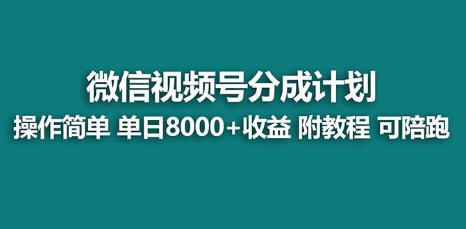 【蓝海项目】视频号分成计划最新玩法，单天收益8000+，附玩法教程，24年...-搞钱日记