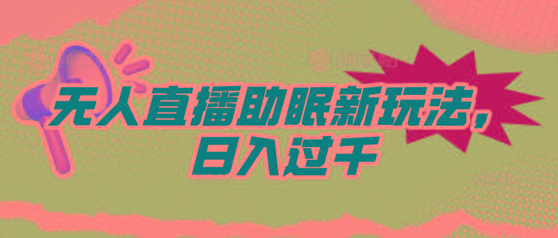 (9932期)无人直播助眠新玩法，24小时挂机，日入1000+-搞钱日记
