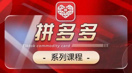 2024拼多多系列课，【基础】【运营】【活动】【推广】【玩法】5大模块-搞钱日记