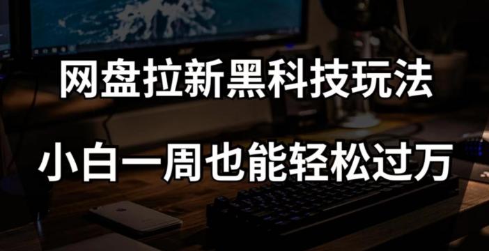 网盘拉新黑科技玩法，小白一周也能轻松过万【全套视频教程+黑科技】【揭秘】-搞钱日记