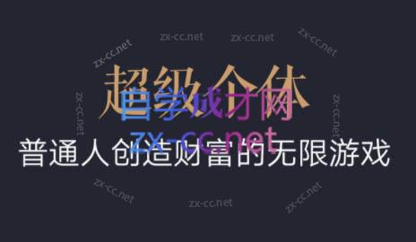 超级个体·普通人创造财富的无限游戏-搞钱日记