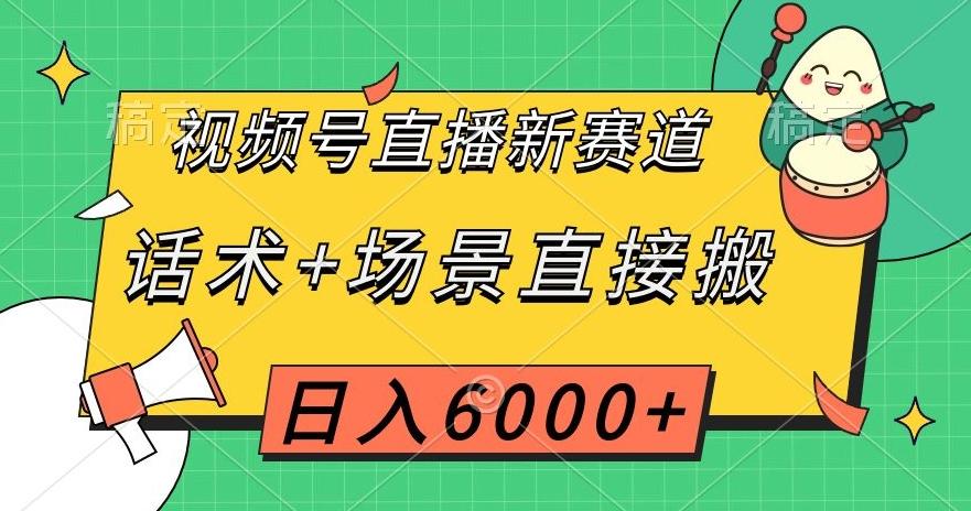 视频号直播新赛道，话术+场景直接搬，日入6000+【揭秘】-搞钱日记