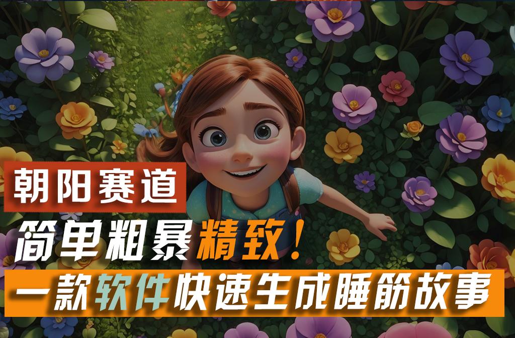 利用一款软件5分钟一条爆款睡筋故事，简单粗暴精致！小白月入2w+-搞钱日记