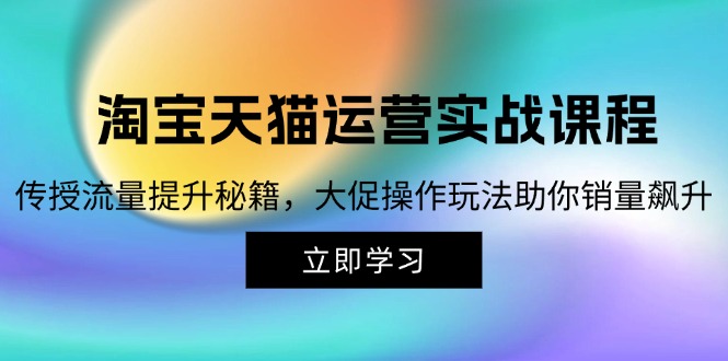 淘宝&天猫运营实战课程，传授流量提升秘籍，大促操作玩法助你销量飙升-搞钱日记