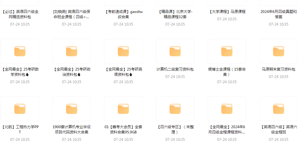 大学资源最全合集-搞钱日记