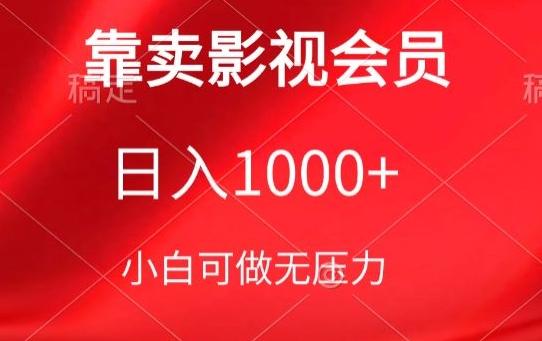 靠卖影视会员，日入1000+，落地保姆级教程，新手可学【揭秘】-搞钱日记