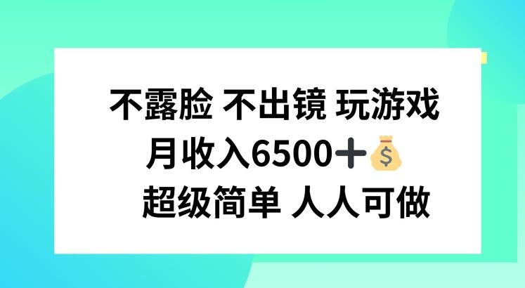 不露脸 不出境 玩游戏，月入6500 超级简单 人人可做【揭秘】-搞钱日记