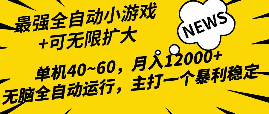 (10046期)2024最新全网独家小游戏全自动，单机40~60,稳定躺赚，小白都能月入过万-搞钱日记