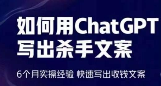 如何用ChatGPT写出杀手文案，6个月实操经验，快速写出收钱文案-搞钱日记