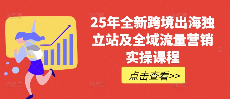 25年全新跨境出海独立站及全域流量营销实操课程，跨境电商独立站TIKTOK全域营销普货特货玩法大全-搞钱日记