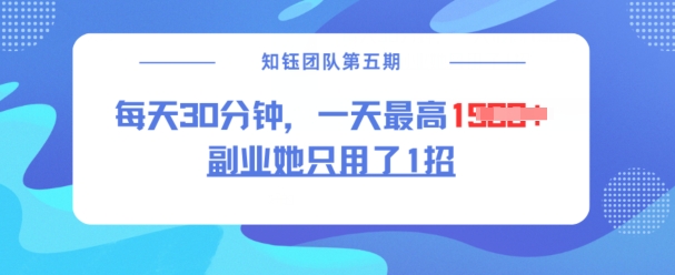 副业她只用了1招，每天30分钟，无脑二创，一天最高1.5k-搞钱日记