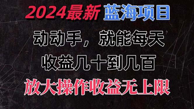 有手就行的2024全新蓝海项目，每天1小时收益几十到几百，可放大操作收...-搞钱日记