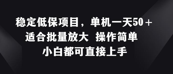 稳定低保项目，单机一天50+适合批量放大 操作简单 小白都可直接上手【揭秘】-搞钱日记