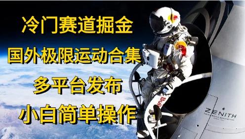 冷门赛道掘金，国外极限运动视频合集，多平台发布，小白简单操作-搞钱日记