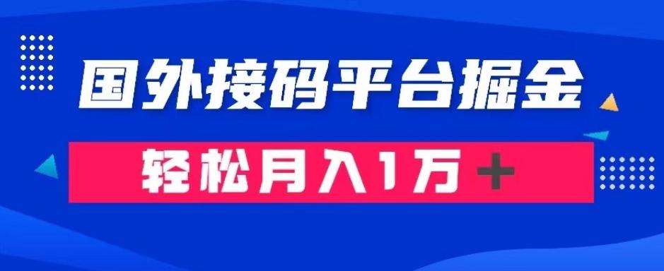 通过国外接码平台掘金：成本1.3，利润10＋，轻松月入1万＋【揭秘】-搞钱日记