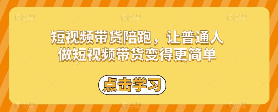 短视频带货陪跑，让普通人做短视频带货变得更简单-搞钱日记