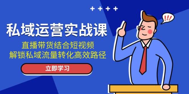 私域运营实战课：直播带货结合短视频，解锁私域流量转化高效路径-搞钱日记