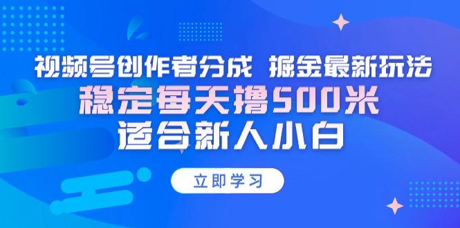 【蓝海项目】视频号创作者分成 掘金最新玩法 稳定每天撸500米 适合新人小白-搞钱日记