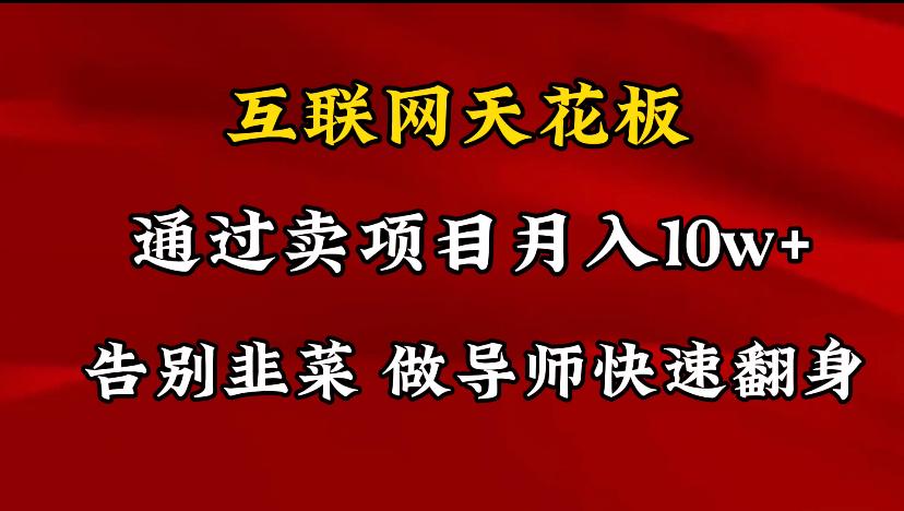导师训练营互联网的天花板，让你告别韭菜，通过卖项目月入10w+，一定要…-搞钱日记