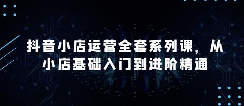 抖音小店运营全套系列课，全新升级，从小店基础入门到进阶精通，系统掌握月销百万小店的核心秘密-搞钱日记