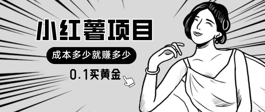 小红薯暴力项目，0.1买黄金。操作简单，日入无上限，可无限扩大。-搞钱日记