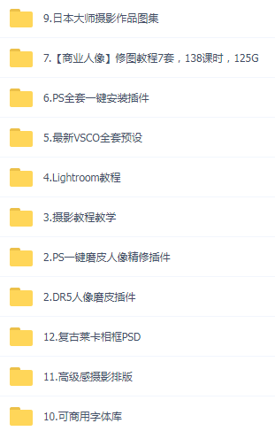 某宝买的杂乱PS LR教程预设摄影-搞钱日记