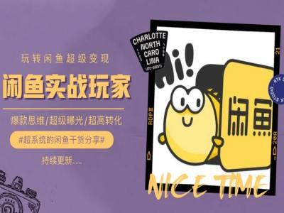 手把手教你0到1系统玩转闲鱼变现，爆款思维/超级曝光/超高转化-搞钱日记