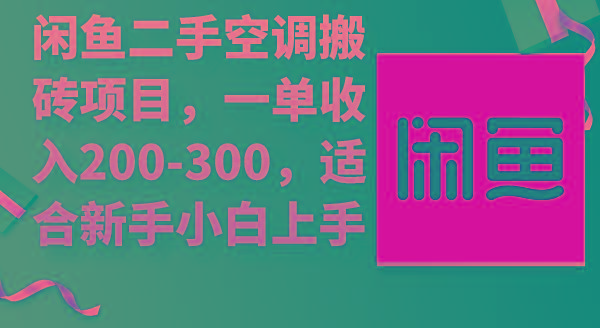 (9539期)闲鱼二手空调搬砖项目，一单收入200-300，适合新手小白上手-搞钱日记