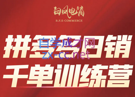 白凤电商学院·拼多多日销千单训练营(更新7月)-搞钱日记