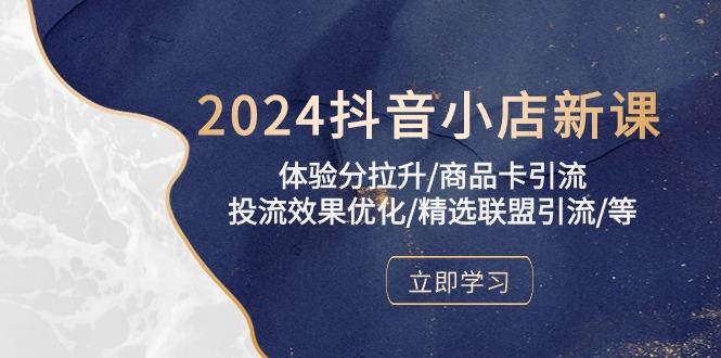 2024抖音小店新课，体验分拉升/商品卡引流/投流效果优化/精选联盟引流/等-搞钱日记