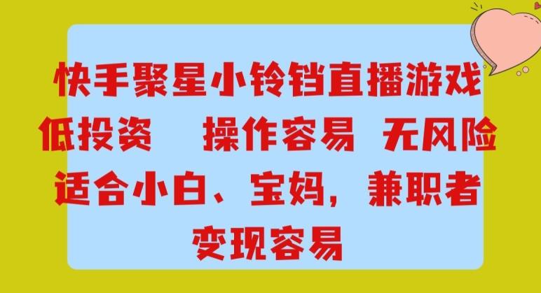 快手小铃铛游戏项目，低投入零风险，操作简单变现快-搞钱日记