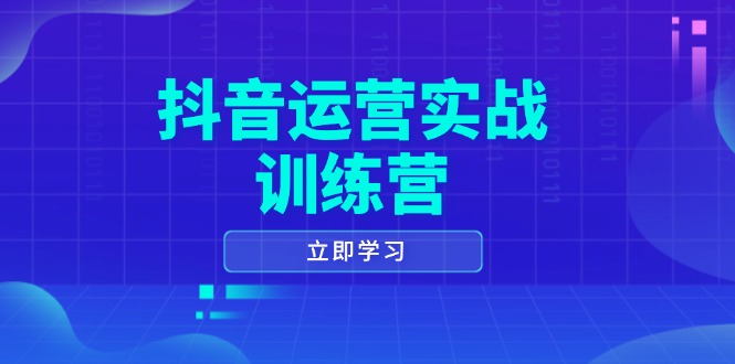 抖音运营实战训练营，0-1打造短视频爆款，涵盖拍摄剪辑、运营推广等全过程-搞钱日记