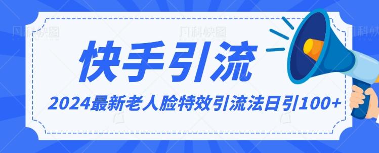 2024全网最新讲解老人脸特效引流方法，日引流100+，制作简单，保姆级教程【揭秘】-搞钱日记