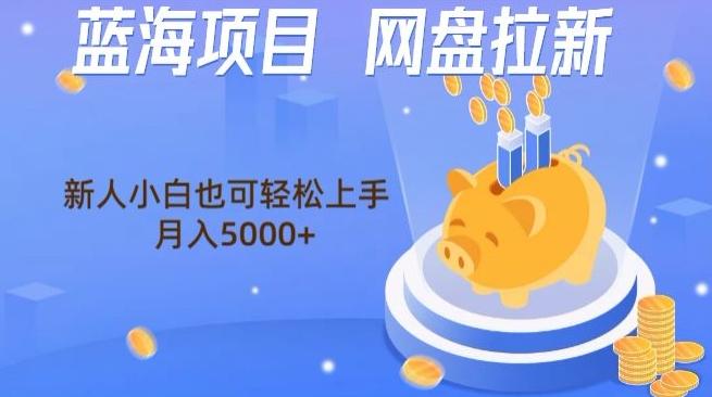 蓝海项目网盘拉新，新人小白也可操作，每月收入5000+-搞钱日记