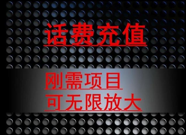 最新蓝海项目，刚需赛道，95折充话费月入5位数-搞钱日记
