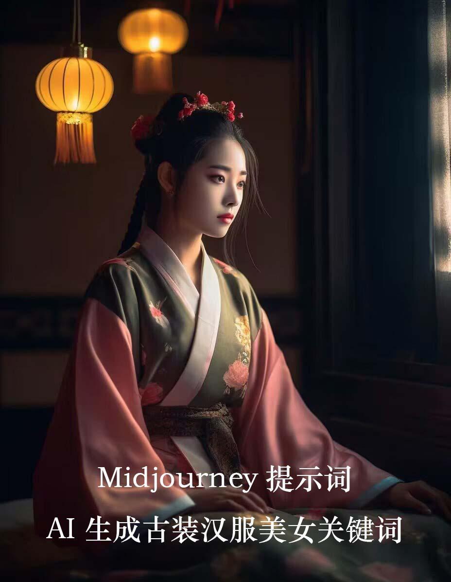 Midjourney关键词-AI生成中国风古装汉服美女人像提示关键词-搞钱日记