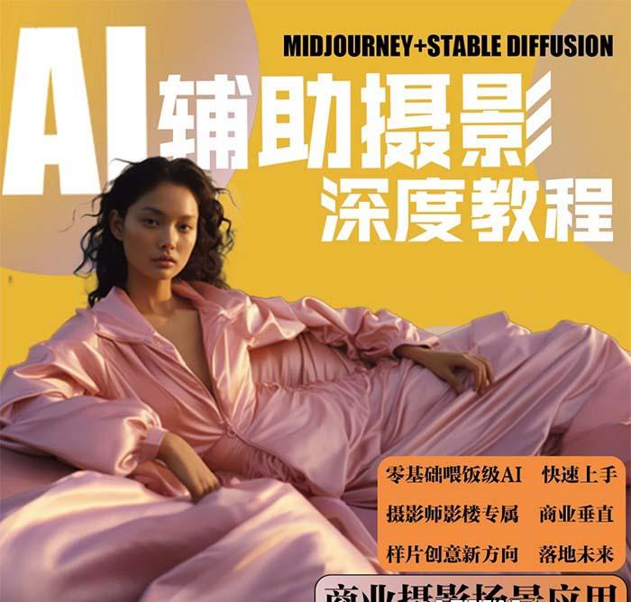 (8727期)2024年AI辅助摄影人工智能商业应用摄影课程(37节课)-搞钱日记