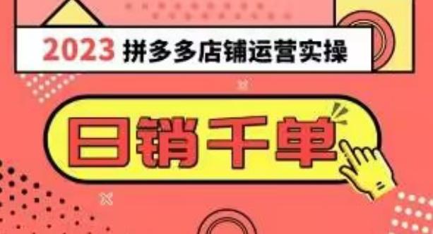 2023拼多多运营实操，每天30分钟日销1000＋，爆款选品技巧大全（10节课）-搞钱日记