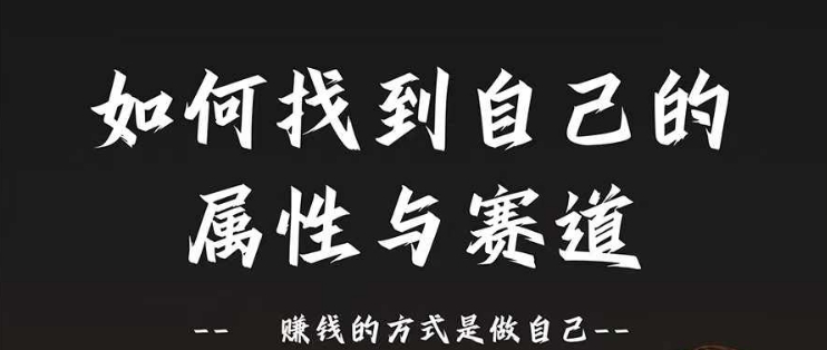 赛道和属性2.0：如何找到自己的属性与赛道，赚钱的方式是做自己-搞钱日记