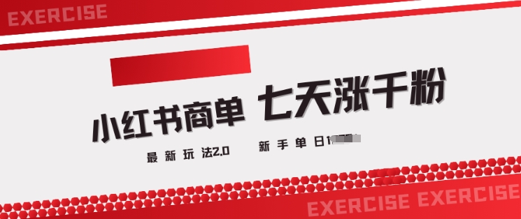 小红书商单2.0最新玩法，3天涨千粉单日变现多张-搞钱日记