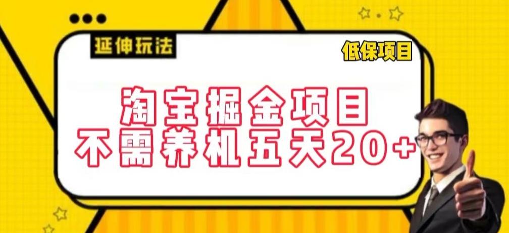淘宝掘金项目，不需养机，五天20+，每天只需要花三四个小时【揭秘】-搞钱日记