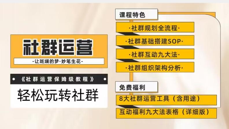 【社群运营】保姆式教程：九大互动法，八款社群运营工具助你轻松玩转社群【揭秘】-搞钱日记
