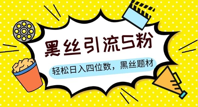 S粉变现，轻松日入四位数，黑丝题材+情感话术【揭秘】-搞钱日记